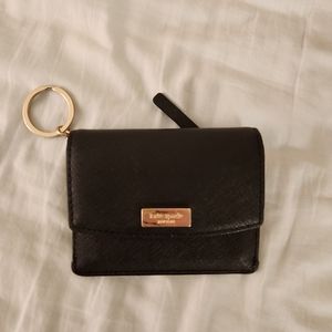 Kate spade black keychain wallet